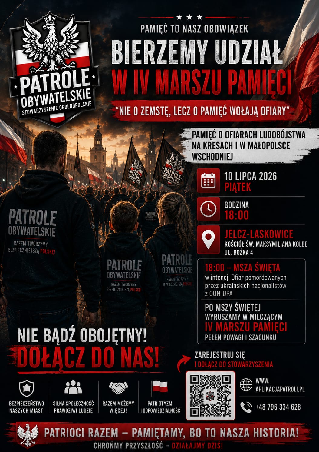 Plakat IV Marszu Pamięci – 10 lipca 2026, Jelcz-Laskowice