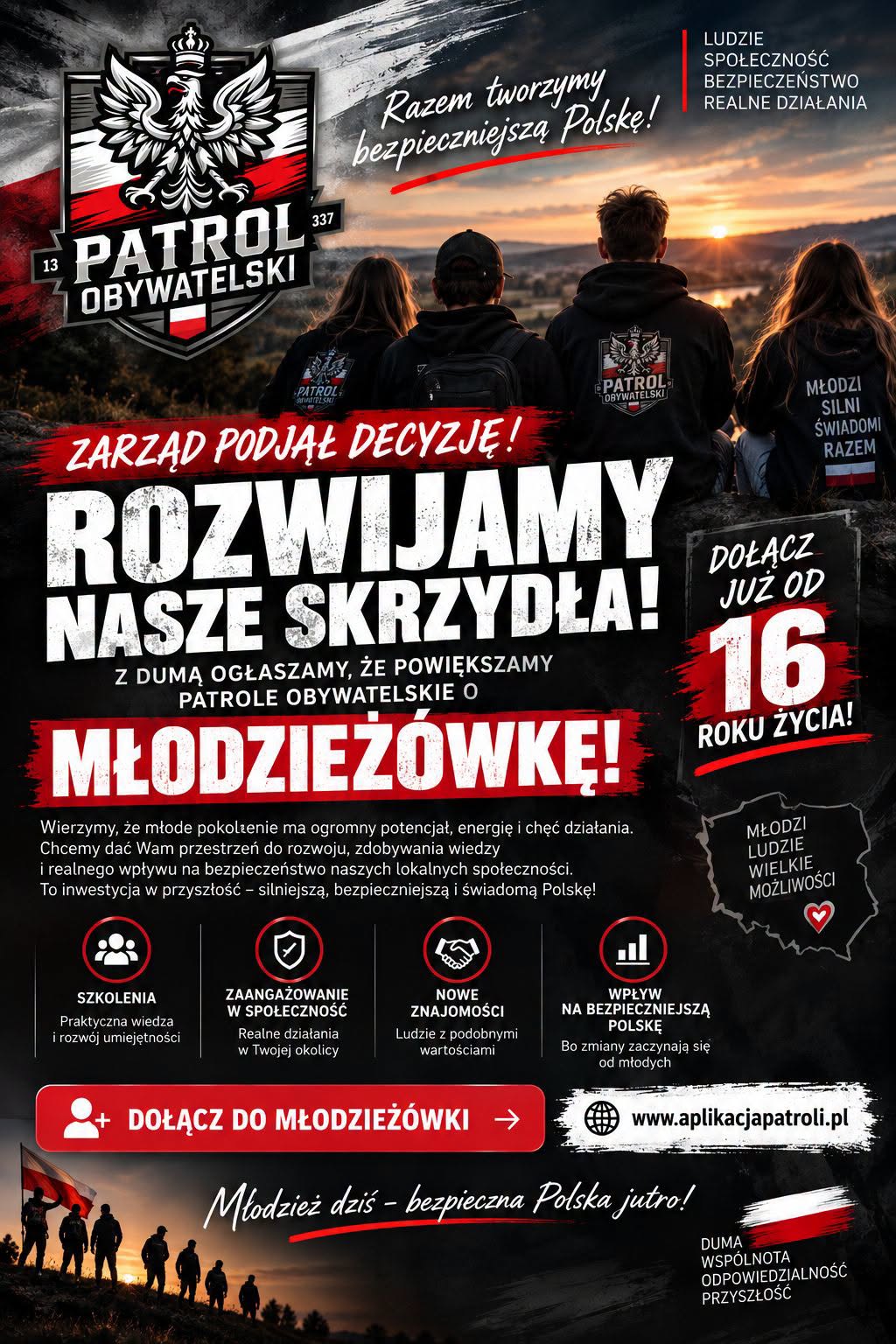 Ogłoszenie: Patrole Obywatelskie powiększają się o Młodzieżówkę — dołącz już od 16 roku życia