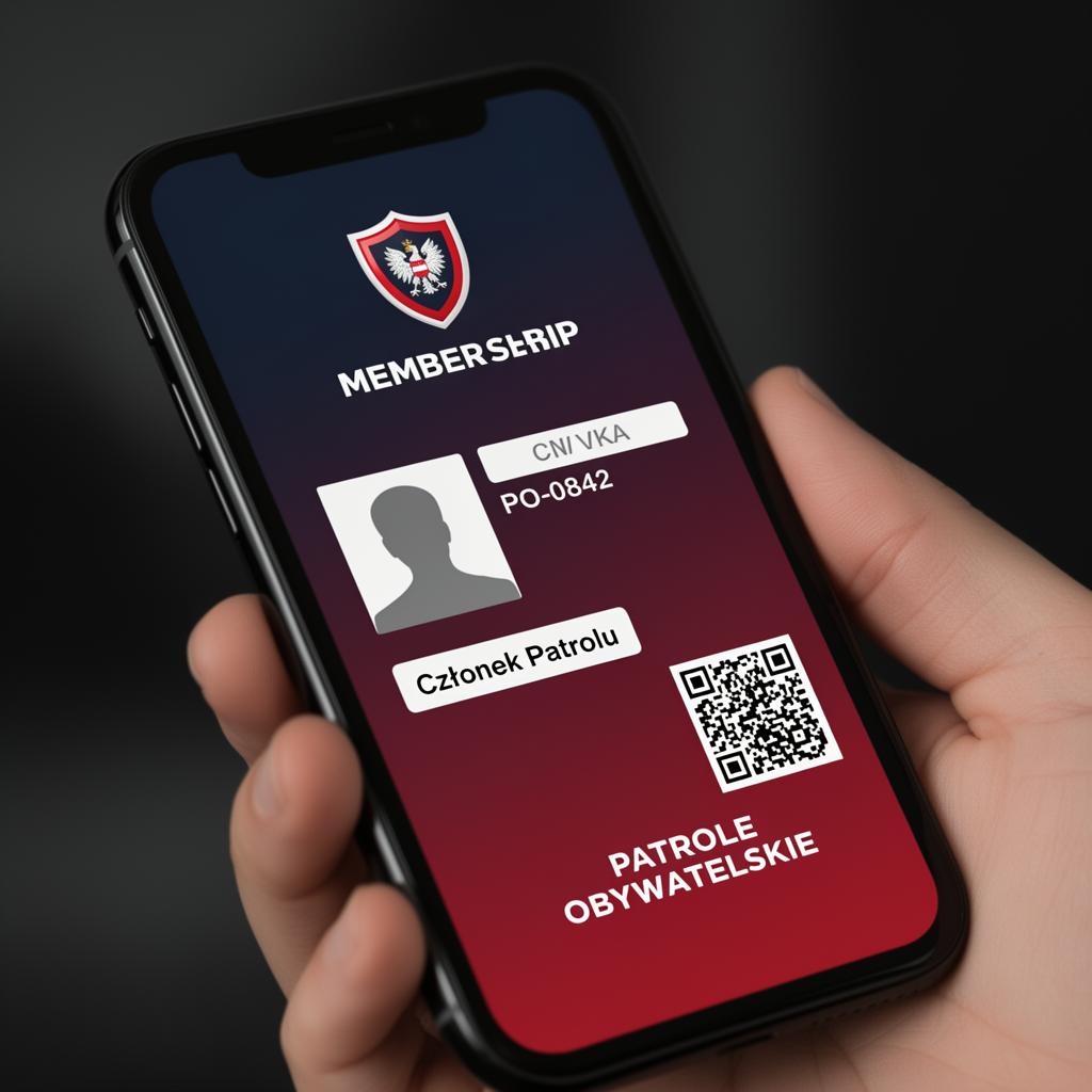 Cyfrowa legitymacja Patrolu Obywatelskiego w aplikacji mobilnej
